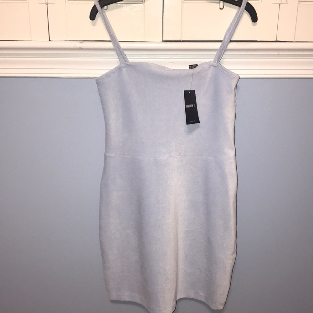 NWT FOREVER 21- Dusty Blue Mini Dress